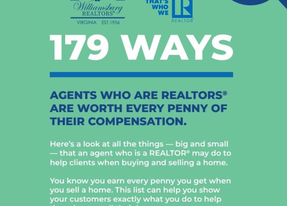 Download the PDF: 179 Ways Agents Who Are REALTOR® Are Worth Every Penny