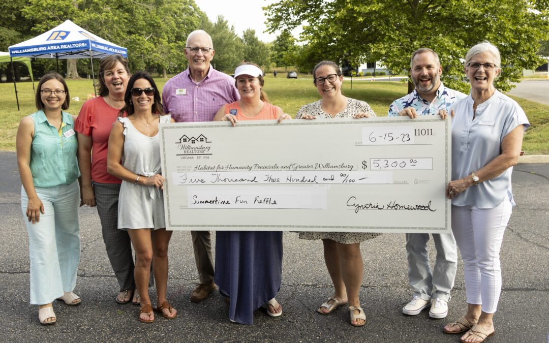 Williamsburg REALTORS raised $5,600 for Habitat for Humanity