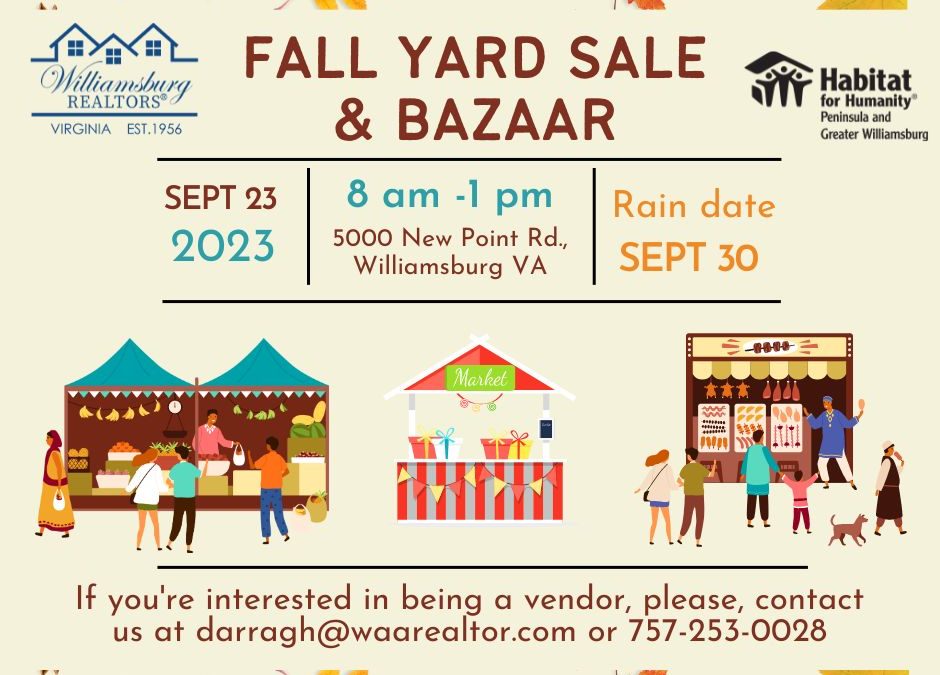 2023 Fall Yard Sale and Bazaar