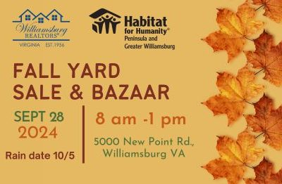 2024 Fall Yard Sale & Bazaar