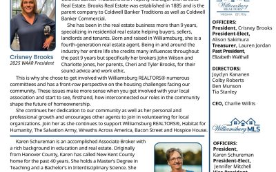 Williamsburg REALTORS ® Welcomes New Leadership