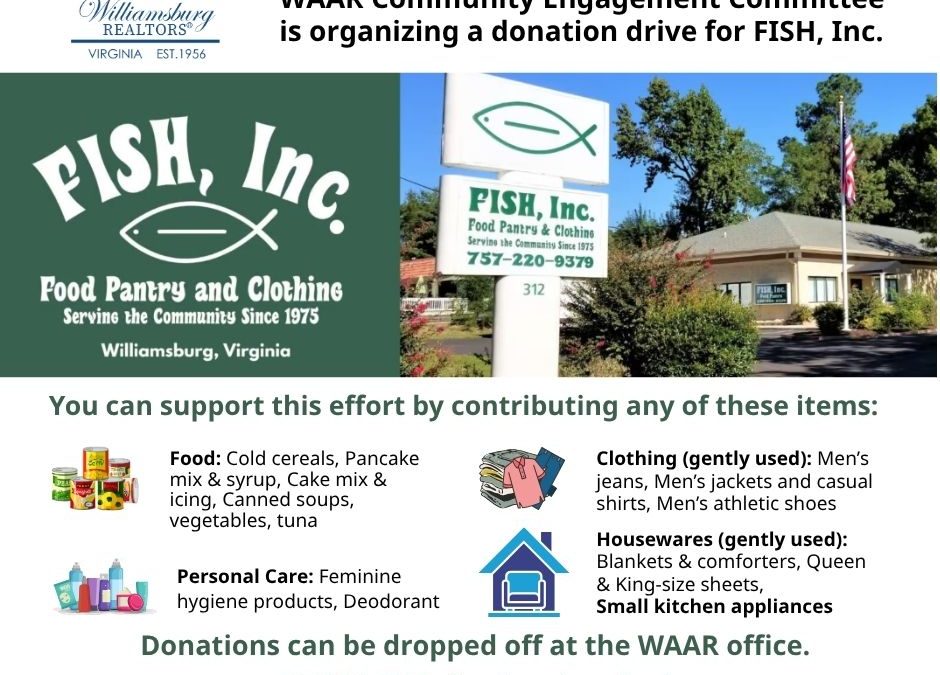 Donation Drive for FISH, Inc