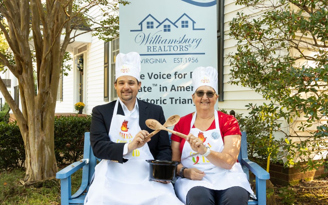 Karen Schureman and Jayson Hubbard, winners of Chili Cook-off Contest